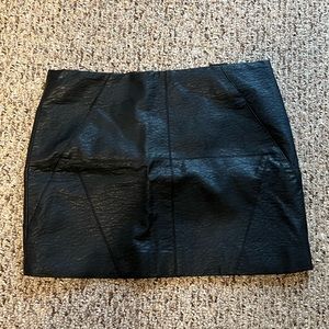 Black leather skirt